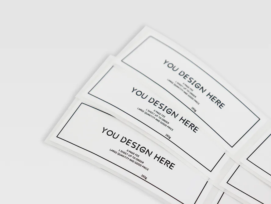 Jar label sheet with clean white background