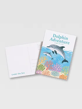 Tropical fish customized postcard with soft colors (2)