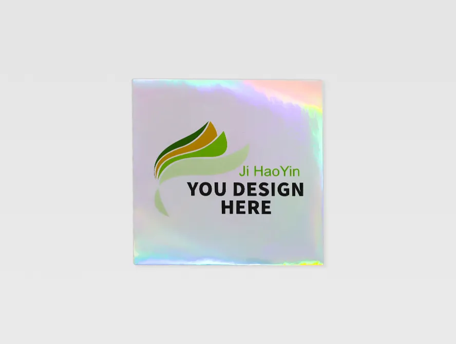 Single holographic sticker with custom design