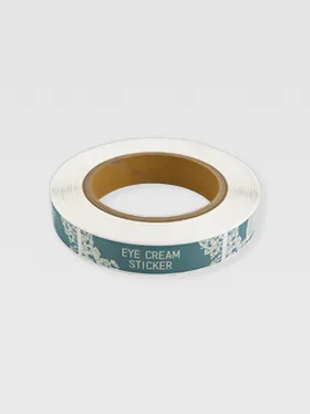 Custom eye cream label roll in blue design (2)