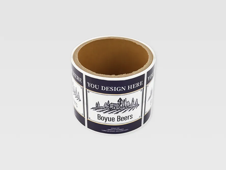 Custom beer label roll with vintage design