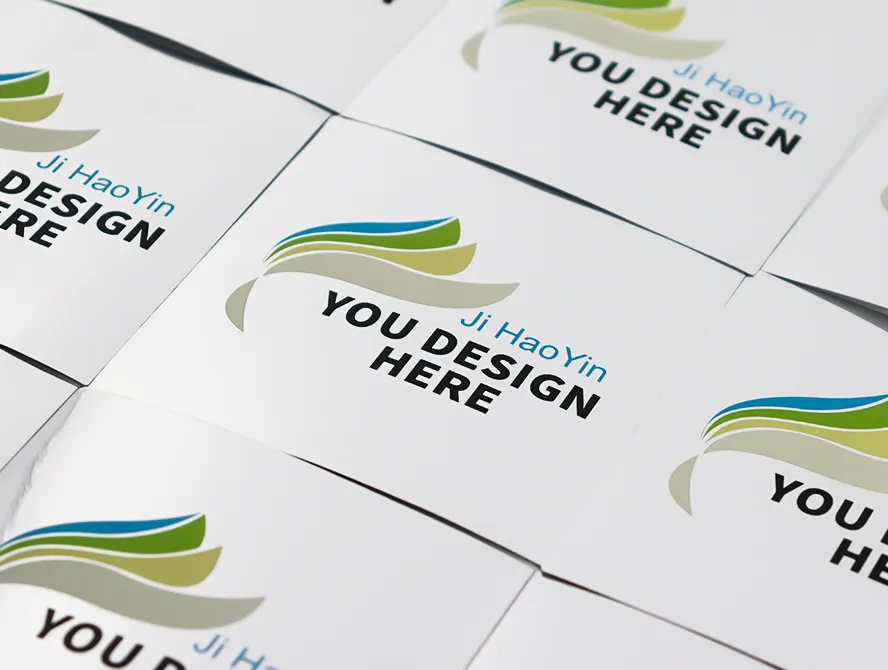 Custom silver vinyl stickers on flat sheet