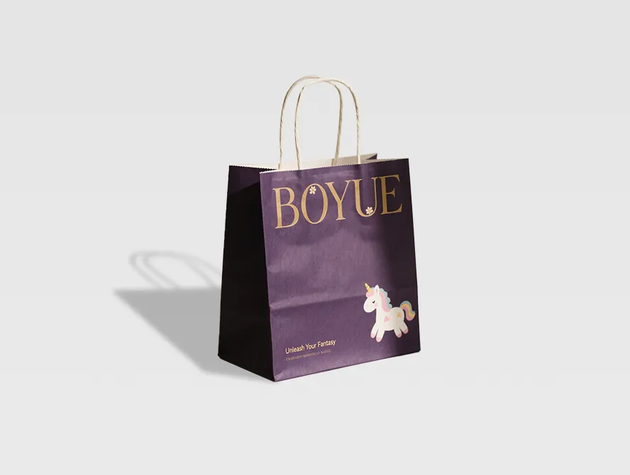Purple custom gift bag with galaxy design