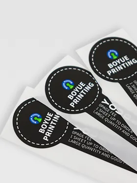 Label tab stickers with round top and text (2)