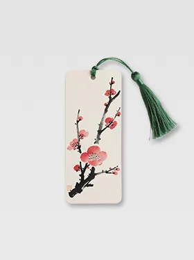 Custom bookmark with cherry blossom design and tassel (2)
