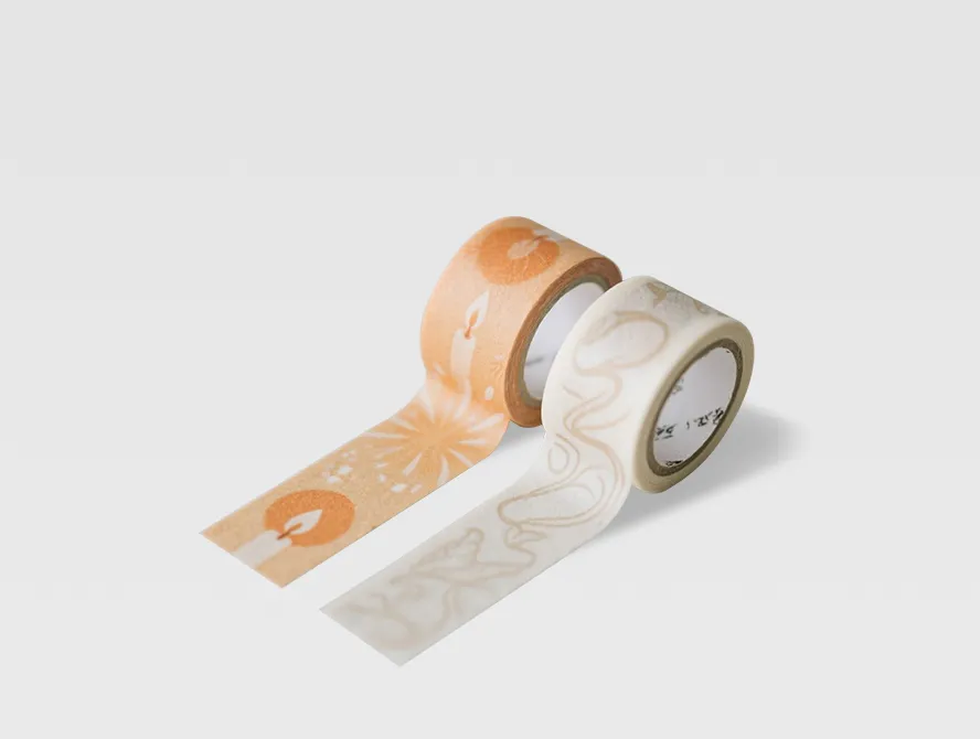 Custom washi tape with brown kraft style design