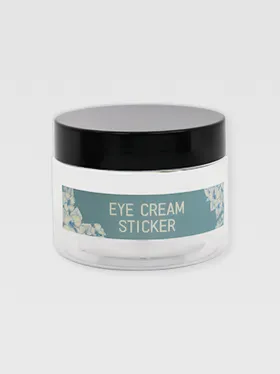 Eye cream jar with custom label applied (2)