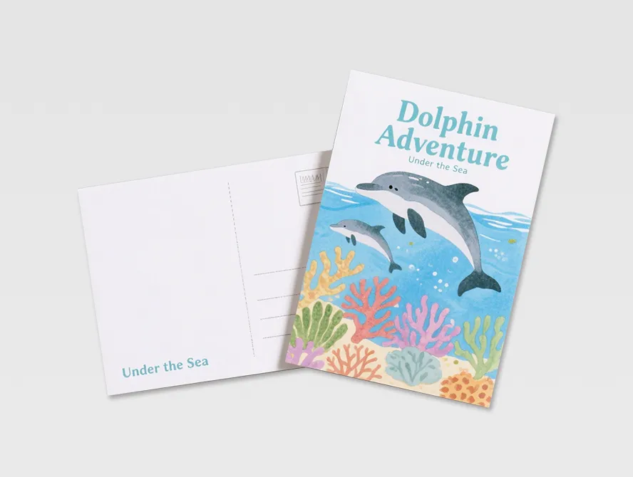 Tropical fish customized postcard with soft colors