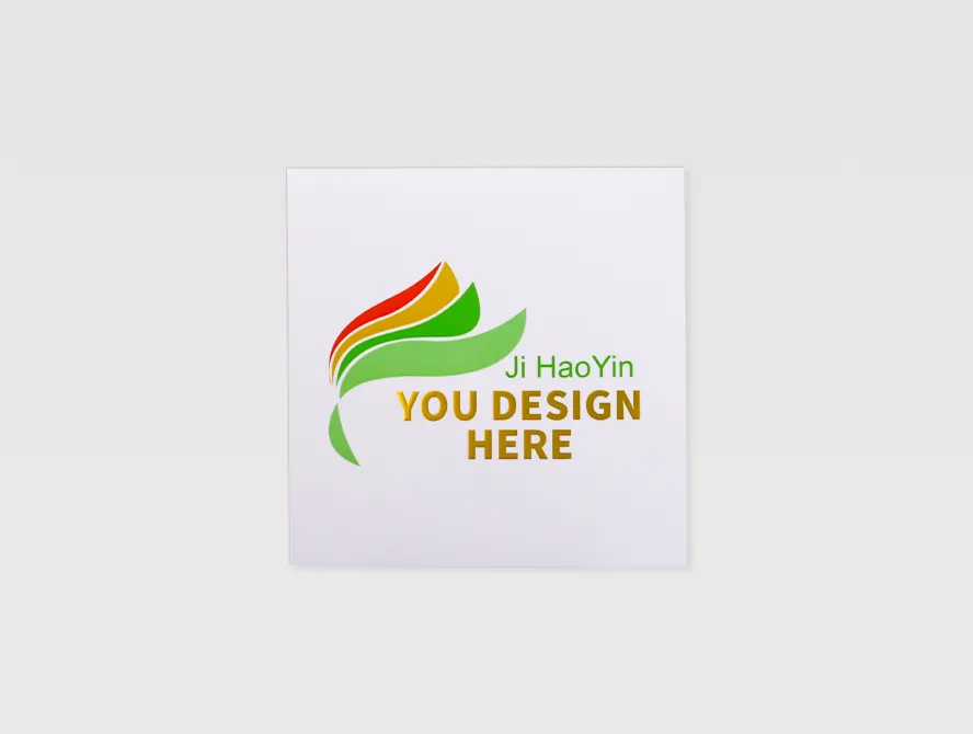 Single gold foil sticker with colorful design
