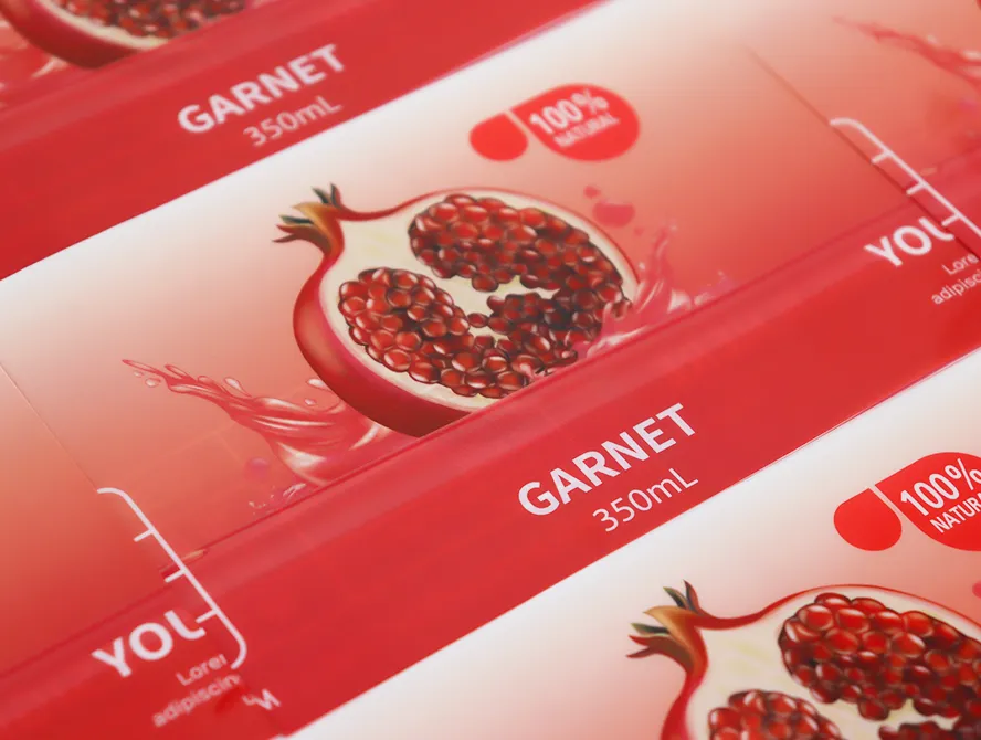 Flat shrink sleeve labels with custom product branding