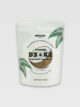 White custom resealable pouch with coconut design and tropical leaves (2)