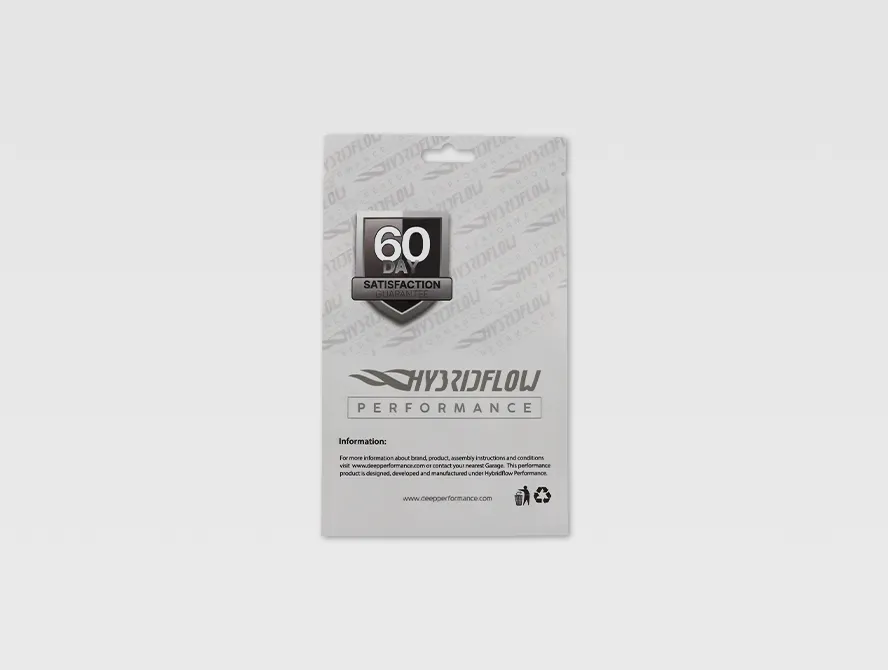 Back view of printed silver smell proof packaging pouch