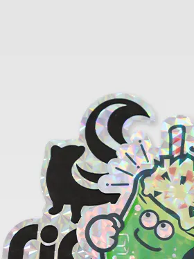Assorted glitter stickers arranged in a creative, overlapping display (2)