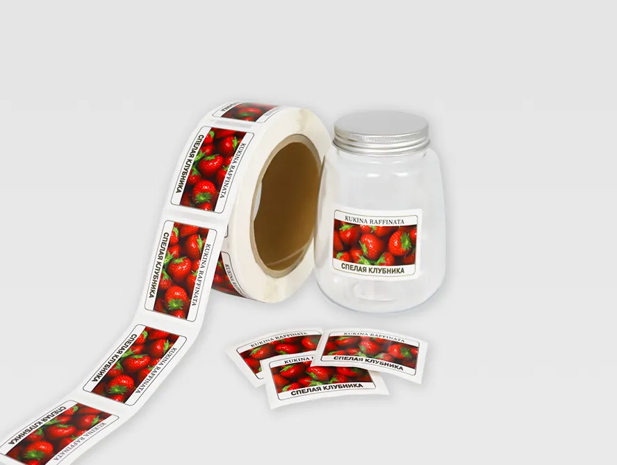 Multiple beverage labels on roll, highlighting consistency and quality