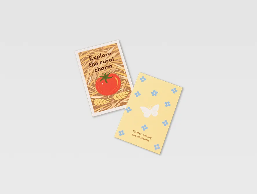 Cute cartoon custom cards with thank you messages