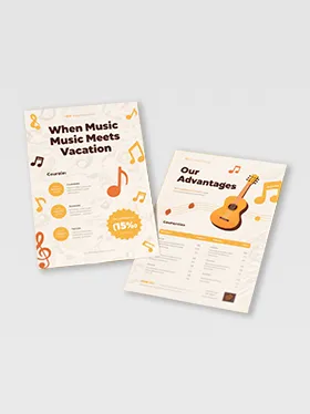 Hand drawn bakery flyers with playful dessert icons (2)