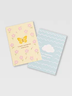 Set of pastel custom greeting cards with envelope (2)