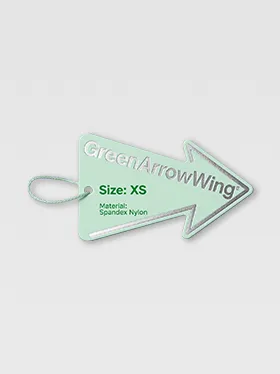 Mint green triangle shaped swing tag with custom logo (2)