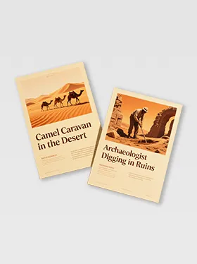 Custom restaurant flyers with bold typography and menu images (2)