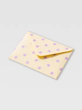 Cream custom envelope with minimalist dotted pattern (2)