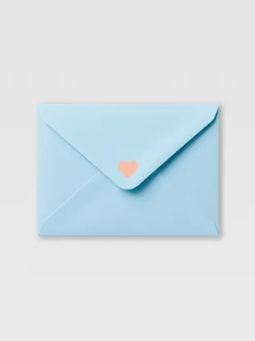 Blue envelope sealed with elegant white string (2)