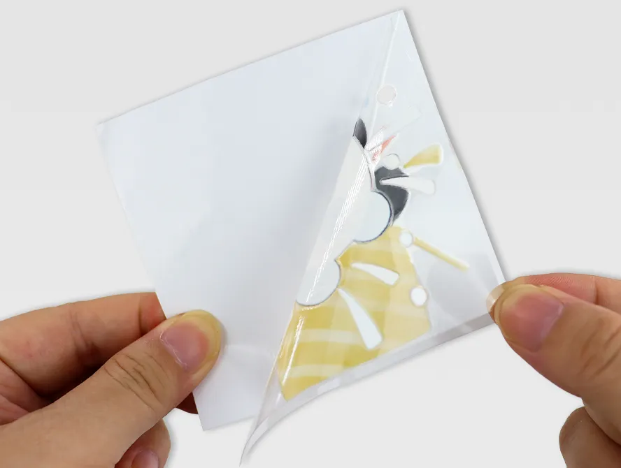 Applying uv dtf sticker to smooth surface with clear transfer film