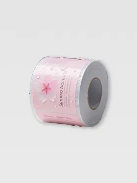 Roll of pink waterproof stickers with delicate floral illustrations (2)