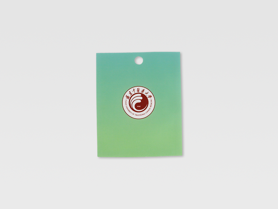 Minimalist white kraft pouch with small round sticker and sealed edges