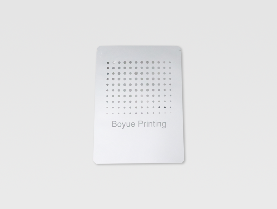 Plain aluminum foil pouch with 3 side seal and writable surface