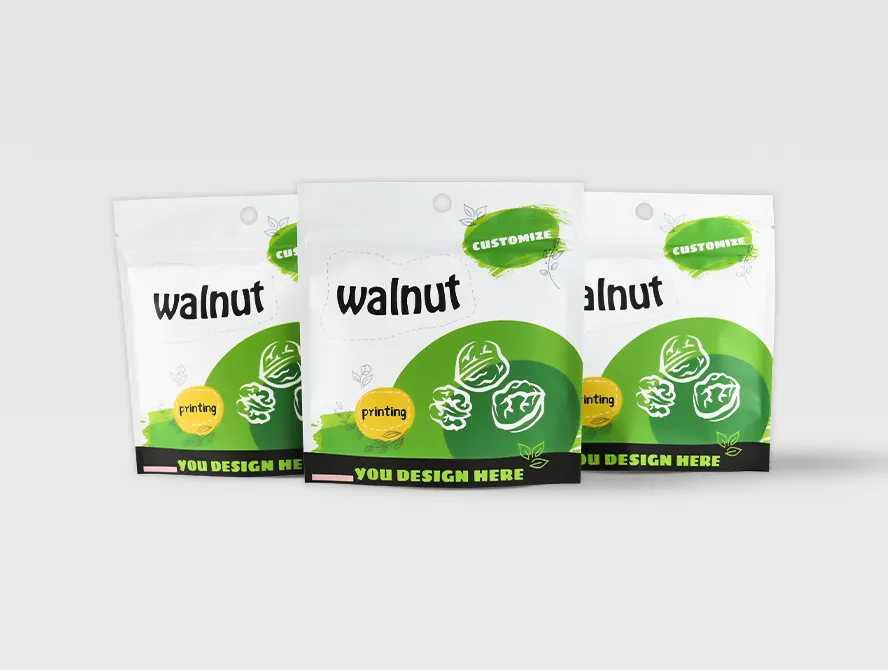 Front view of 3 dry fruits packaging