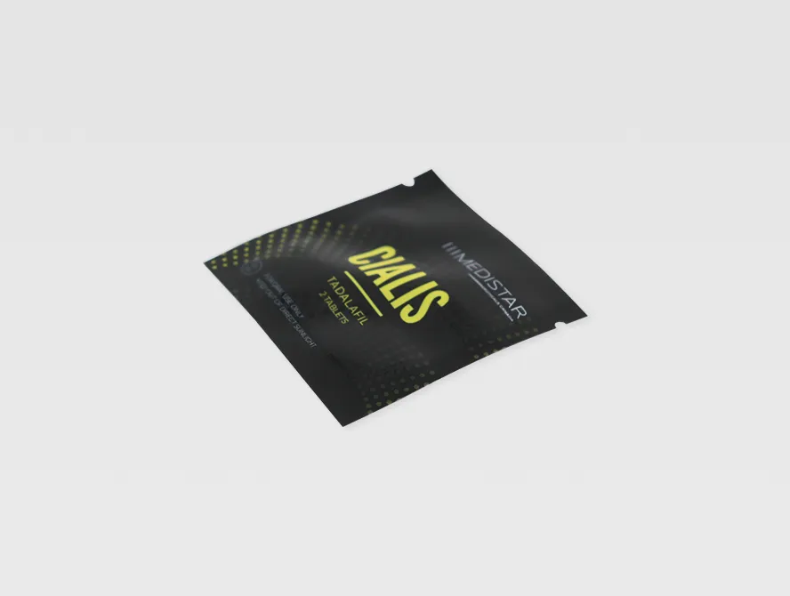 Small flat pouch top angle view