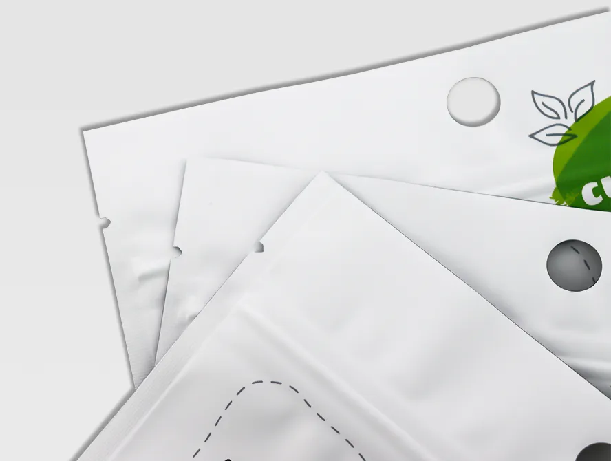 Detail view of dry fruits packaging