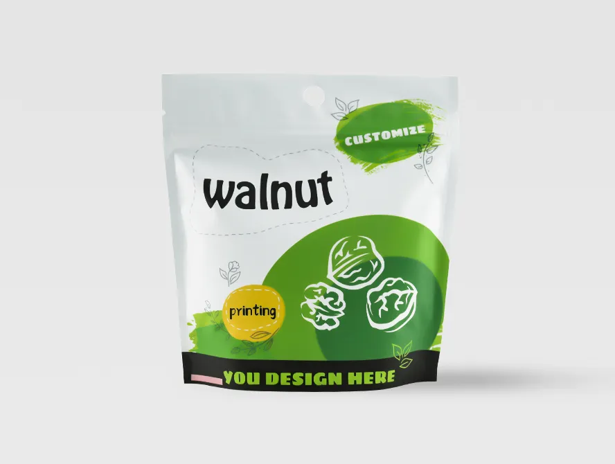 Front view of dry fruits packaging