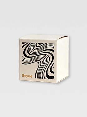 Elegant candle box with botanical sketch and beige tones (2)