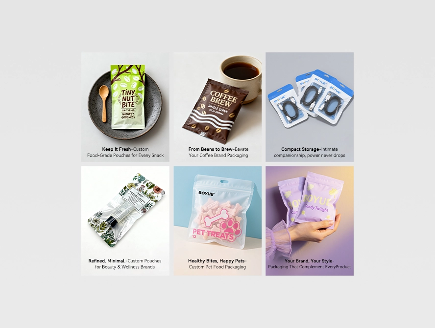 Extended infographic of product usage scenarios for food, cosmetics, and supplements