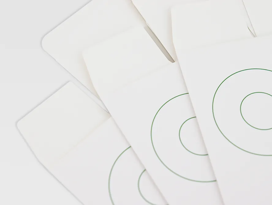 Flat reverse tuck end box dielines ready for assembly