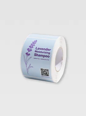Custom qr code sticker roll with white background label design (2)