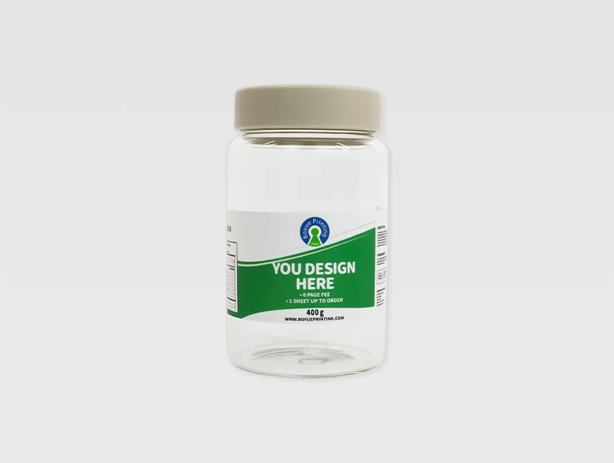 Vitamin bottle with supplement label applied