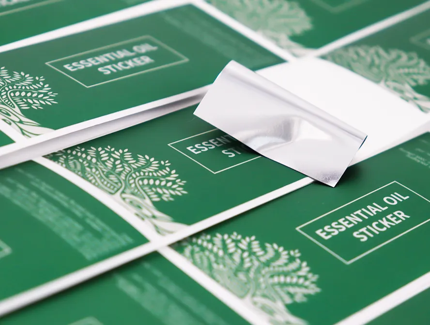 Custom label stickers for essential oil packaging