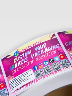 Custom printed pre roll label closeup (2)