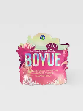 Weed mylar bag with brand design front view (2)