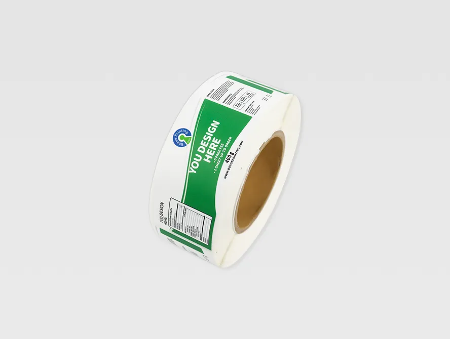 Supplement label roll for vitamin packaging