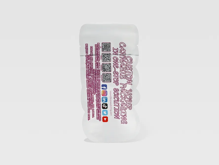 Custom cannabis packaging with social media qr codes
