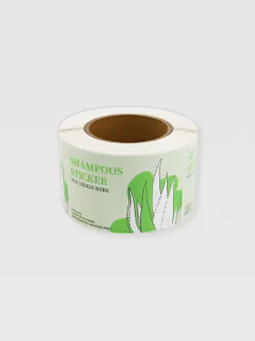Shampoo label roll for cosmetic bottle packaging (2)