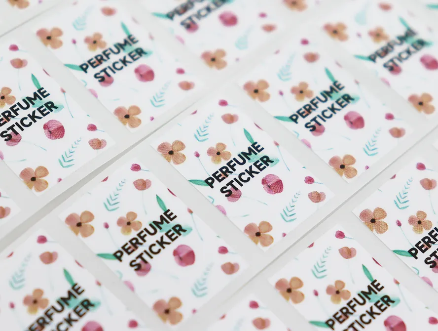 Nail oil sticker sheet with playful design