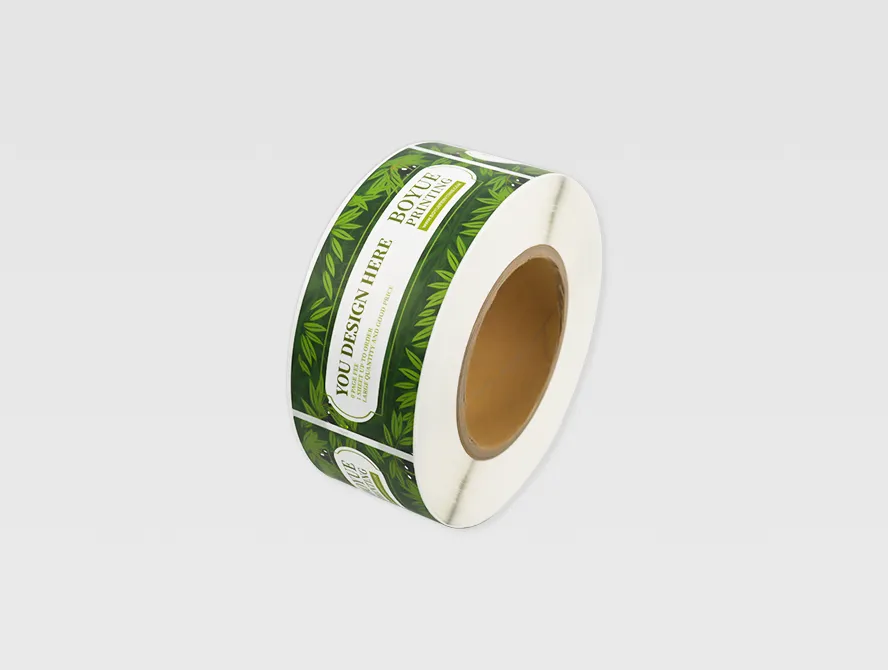 Rolled bottle labels for supplements or cosmetics