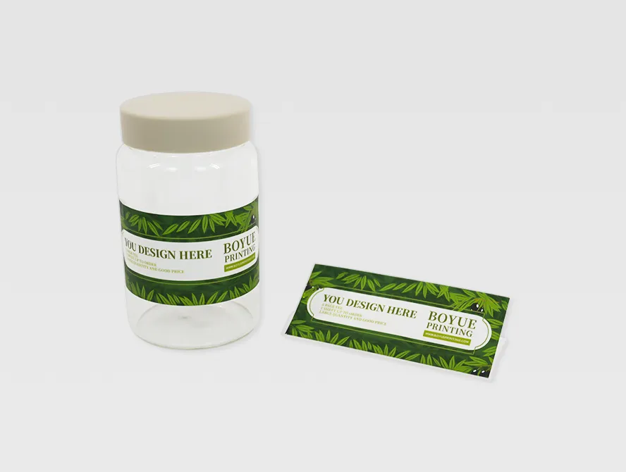 Custom labels applied on bottle with extra labels