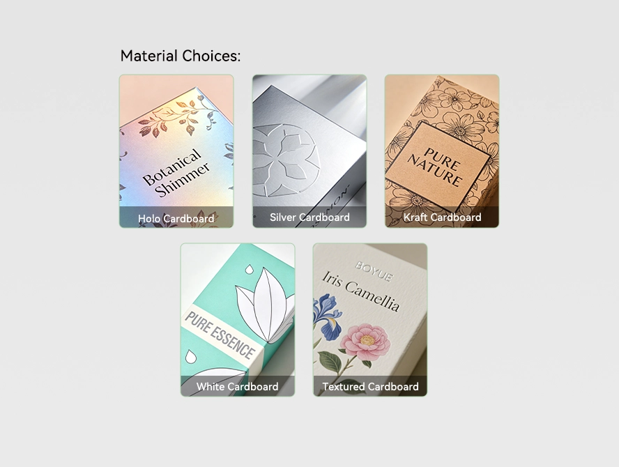 Packaging material texture and paper stock details