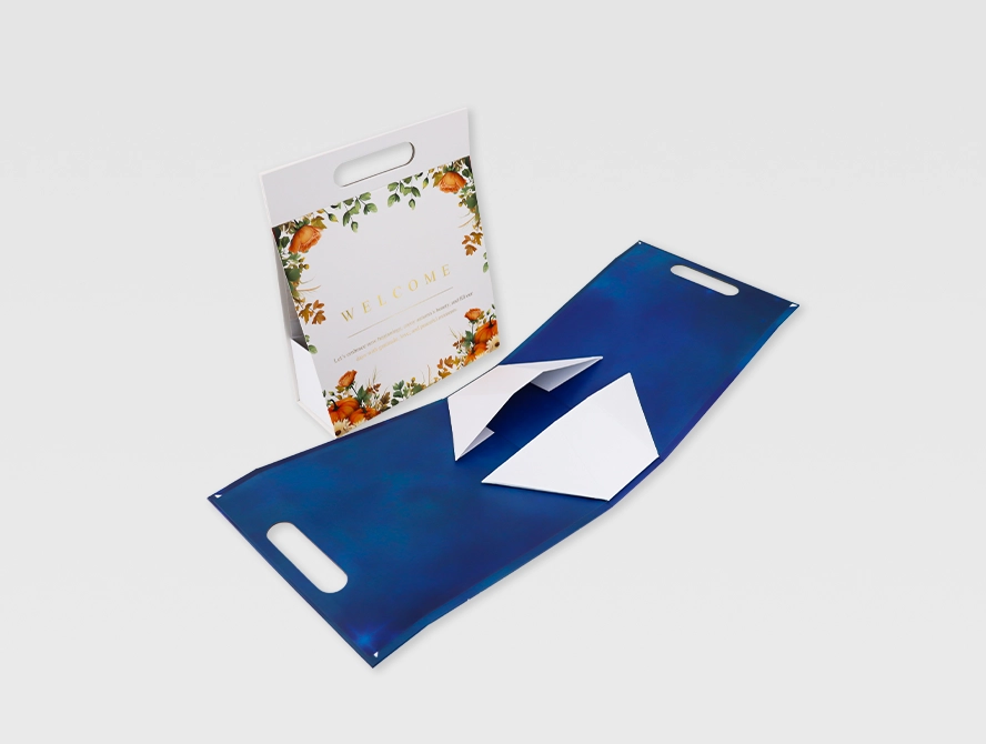 Open gable box showing handle and inner space