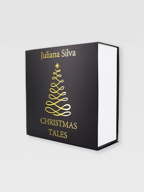 Luxury book style rigid box with gold foil printing (2)